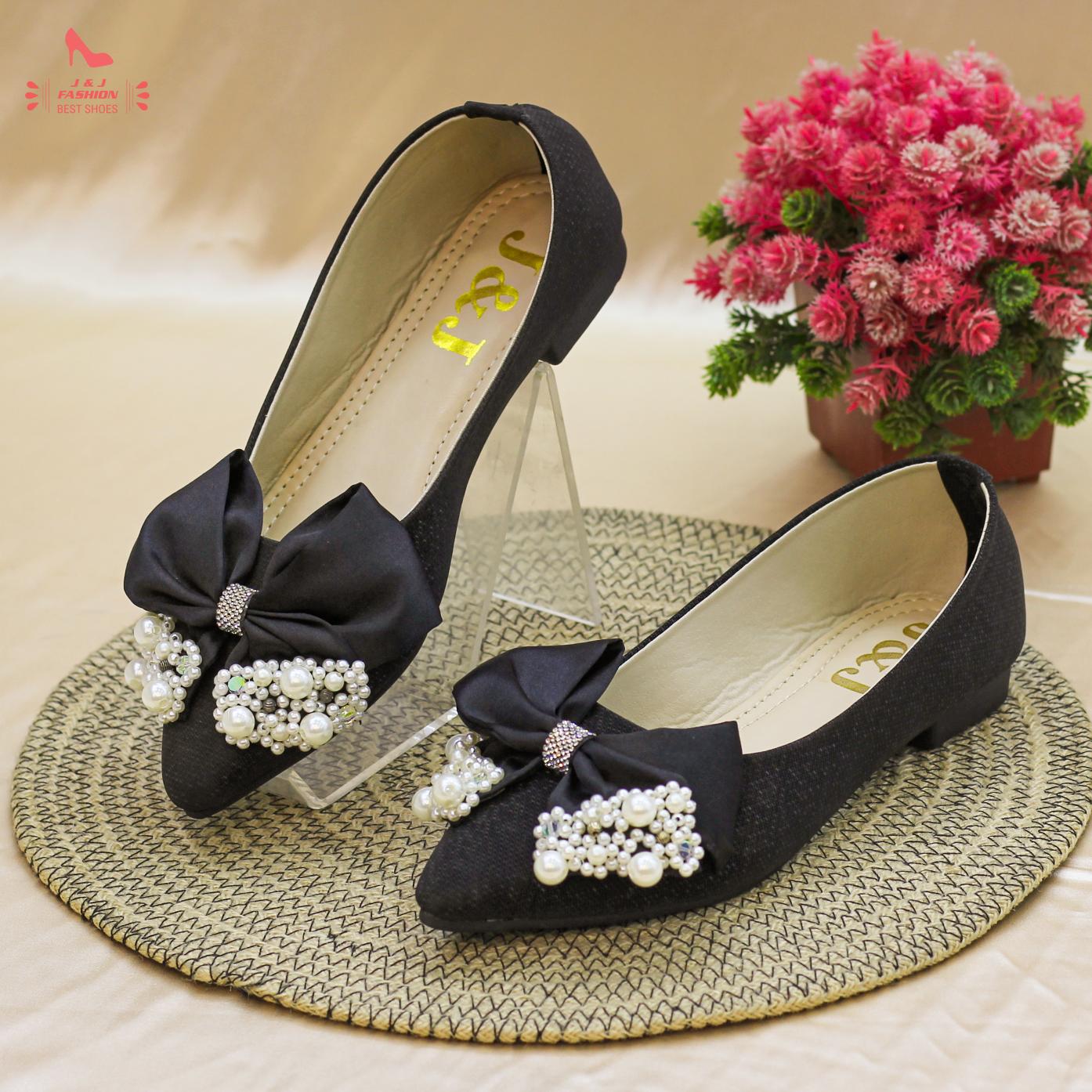 Stylish Pump shoes with Stone and Pearl Work| J&J Shoes | J&J Fashion Shoes